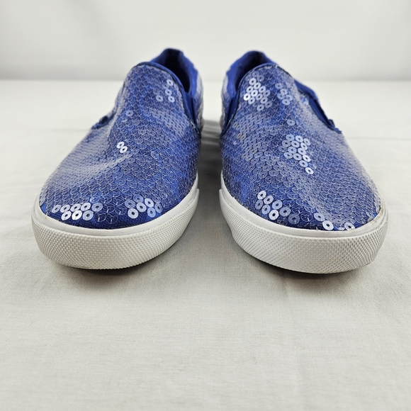Coach blue sequin slip-on womens size 7.5 flat sneakers - Picture 12 of 16